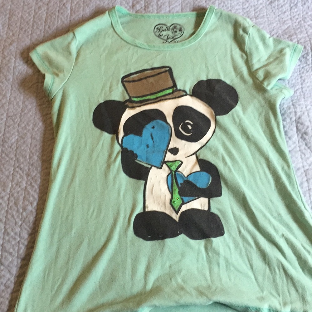 A Mint Panda Kids T-Shirt